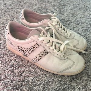Gola cream tennies with leopard detail